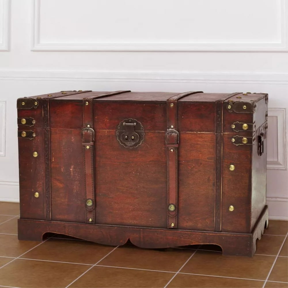 vidaXL Vintage Large Wooden Treasure Chest