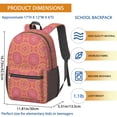 thumbnail image 3 of Paisley and Floral Red Pattern 17" Waterproof Oxford School Backpacks for Teens, S-Shape Padded Straps, for School, Travel, Hiking, Camping, 3 of 5