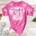 thumbnail image 3 of Women's Long Sleeves Shirts Breast Cancer Awareness October We Wear Pink Tops Crew Neck T Shirts Printed Loose Tops, 3 of 4