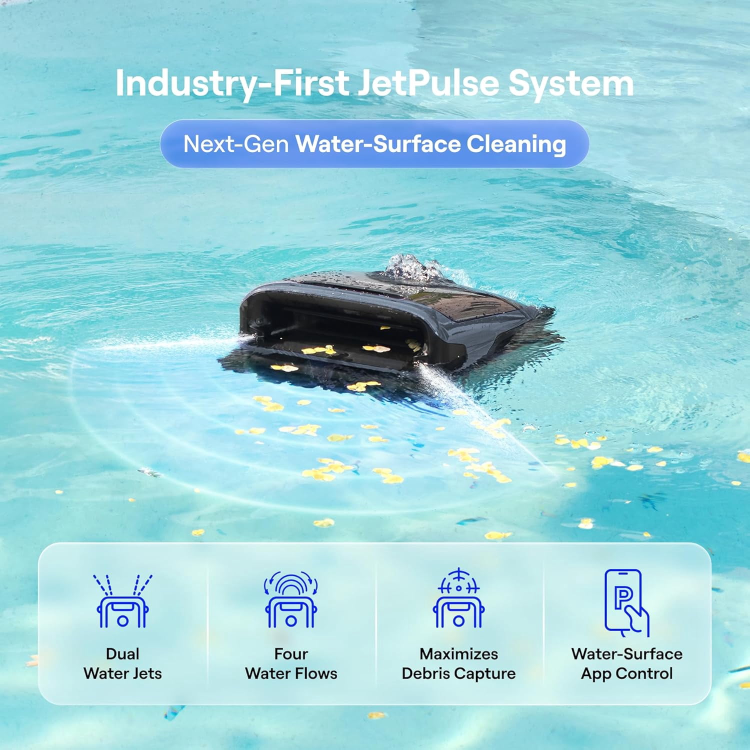 (2026 New) Beatbot Sora 70 Pool Vacuum Robot, 360° Top-to-Bottom Cleaning, Smart Surface Parking, 6L Capacity, 6800GPH Super Power for Above & In-Ground Pools Up to 3,200 sq. ft, Midnight Blue