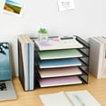 thumbnail image 3 of Desk Organizer, 5-Tier Paper Organizer Letter Tray with Magazine Holder, Office Accessories & Workspace Organizers, Desktop File for Supplies Storage,, 3 of 4