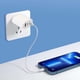 thumbnail image 3 of Cargador USB C de 65W, adaptador PD de 3 puertos, enchufe de pared QC, bloque de carga multi puerto Type-C, cubos, cargador móvil Type-C, cargador de viaje multi puerto americano estándar de 2A USB +, 3 of 6