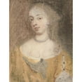 thumbnail image 2 of Richard Gibson 12x14 Gold Ornate Wood Frame and Double Matted Museum Art Print Titled - Head and Shoulder Portrait of a Lady (1600 - 1699), 2 of 4