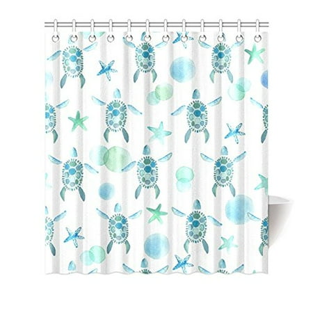 Mkhert Sea Turtle Starfish Watercolor Sea Life Waterproof