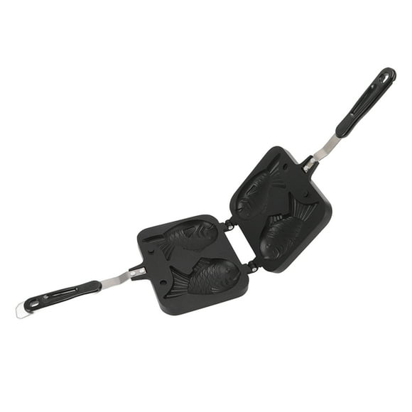 Moule à Taiyaki, Rangement Sûr à Utiliser pour Crochets Moule à Gâteau en Forme de Poisson Double Face pour Gaufres