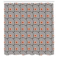 thumbnail image 3 of Ambesonne Black Shower Curtain, Abstract Retro Spirals, 69"Wx70"L, Charcoal Grey Orange, 3 of 5