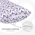 thumbnail image 3 of Pofeuu Lavender Flowers Print Polyester Microfiber Plush Pillowcases, Super Soft and Cozy Pillow Case Covers with Envelop Closure（Pillow core not included）-20"x30", 3 of 6
