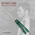 thumbnail image 4 of YOPTOP Foldable Comb Practice Training Butterfly Knife Hairdressing Tool (Green),green, 4 of 8