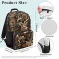 thumbnail image 7 of Uorisanigo Camo Hunting Deer Kids Backpack for School, 17 Inch Large Capacity Rucksack, Large Capacity Bookbag for 6-12 Year, Perfect for School, Camping and Hiking, 7 of 7