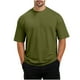 thumbnail image 2 of pstuiky camisetas de hombre, Camiseta/camiseta informal de manga corta con cuello redondo y abertura en el dobladillo para hombre, color liso, a la moda camisetas de hombre xl, 2 of 7