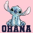 thumbnail image 2 of Girl's Lilo & Stitch Watercolor Ohana  Graphic Tee Light Pink Medium, 2 of 4