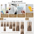 thumbnail image 6 of Country Star Brown Window Privacy Film, Western Texas Vintage Farmhouse Wooden Static Cling UV Sun Blocking Heat Control Window Tint, Non-Adhesive One Way Windows Privacy Cover 17.7''x78.7'', 6 of 7