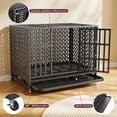 thumbnail image 6 of TIME RAY 42'' Heavy Duty Dog Crate,Large Metal Escape Proof Dog Cage Kennel,Indestructible Dog crate for Outdoor and Indoor with Lock, Double Door & Removable Tray, 6 of 7