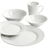 Gibson Home Noble Court Ceramic Dinnerware Set in White, Set of 30 ...