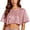 Pink, variant on Sequin Capelet Tops for Women, Sparkly Cropped Short Sleeve Bolero for Dance, Concerts, Parties and Evening