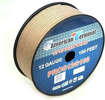 American Terminal PROS12G100 100FT 12 Gauge PRO PA DJ Car Home Marine Audio Speaker Wire Cable