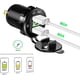 thumbnail image 3 of Cargador USB rápido para coche con dos puertos USB QC3.0, 12 V/24 V, 36 W, resistente al agua, con voltímetro digital LED para motocicleta, caravana, camión, barco y más (verde), 3 of 5