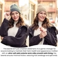 thumbnail image 5 of Britt's Knits Satin Lined Beanie Cold Weather Warm Hat - Gray (Women's), 5 of 8