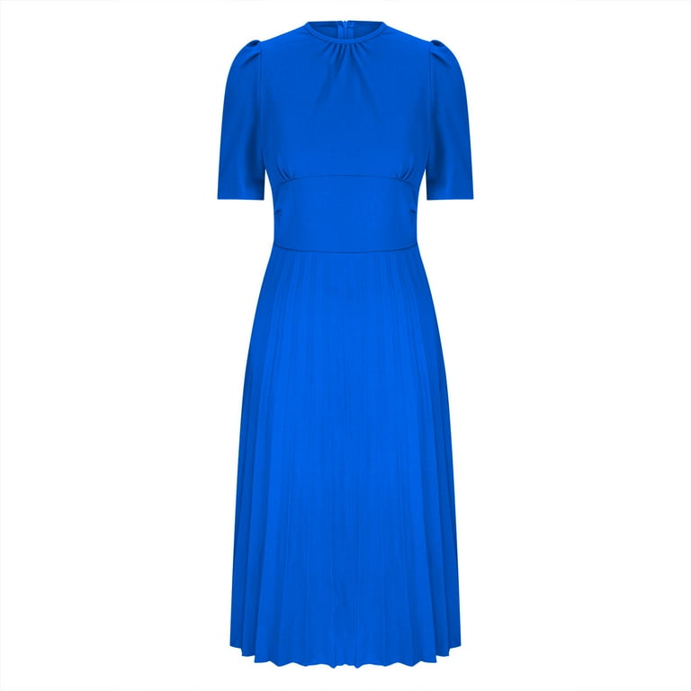 mid length flare dresses Blmnix Fit & Flare Dress for Women Tank Dress Vintage Dress Under Dresses  Sleeveless Mid-Length Crew Neck Casual Dress,XL