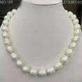 thumbnail image 3 of K-KED 13-14MM White freshwater Cultured Pearl Bracelet Necklace Earrings set, 3 of 5