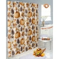 thumbnail image 6 of Fall Fruit Shower Curtains for Bathroom, Yellow Pine Cone Pumpkin Maple Leaf Linen Waterproof Fabric Shower Curtain for Bathroom Bathtub Decoration, Machine Washable, 72"x72", 6 of 9