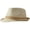 Beige + khaki, variant on Byfri Straw Panama Jazz Hat Wide Brim Sun Fedora Hat for Beach Travel Beige Khaki 56-58cm