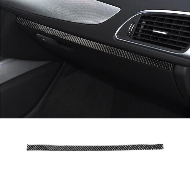 Real Bright Soft Car Interior Carbon Fiber Sticker DecorationCarbon Fiber Interior Golve Box Cover Strip For Audi A6 A7 2012-2018Auto Car Protection Interior Accessories
