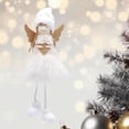 thumbnail image 4 of AUTUMN Christmas Cute Angel Decoration Pendant, Acrylic Flat Christmas Cute Fruit Car Rear Dangle Interior, Handmade Knitted Keychain Charms Bag, Car Decor Accessories (White), 4 of 7