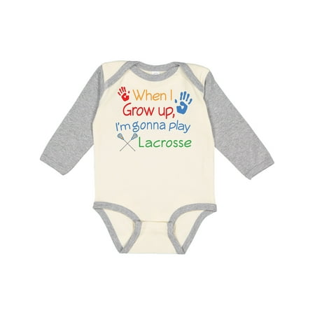 

Inktastic Lacrosse Baby Gift Baby Boy or Baby Girl Long Sleeve Bodysuit