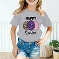 thumbnail image 2 of Girls Summer Graphic Tee Cute Easter Printed Short Sleeve T-Shirt for Kids Casual Comfortable Top Size:7-8 Years, 2 of 4