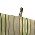 thumbnail image 4 of Jordan Manufacturing 44" x 22" Terrace Sunrise Green Stripe Rectangular Outdoor Chair Cushion with Ties and Hanger Loop, 4 of 11
