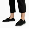 thumbnail image 6 of Women's Slip-On Loafers with Tassel Detail 0.8" Low Heel Comfortable Work Shoes for Women, 6 of 7