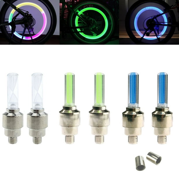 Innolife Tech Led Flash Tyre Wheel Valve Cap Light For Car Bike Bicycle Motorbicycle Wheel Light Tire Light Blue Green Colorful 6 Packs 3 Colors Walmart Com Walmart Com