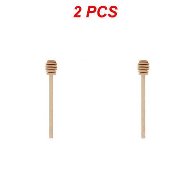Palo de cucharón de miel con mango largo, mezclador de miel de madera, cuchara de barra práctica, 8,4 cm/16cm, herramientas de cocina, 1-10 Uds.