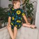 thumbnail image 4 of Balery Sunflowers And Blue Flower Conjunto de Pijama Infantil de Manga Corta con Estampado – Ropa de Dormir de Algodón Suave-Small, 4 of 6