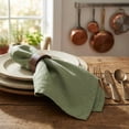 thumbnail image 5 of REGALWOVEN Pack of 6 Cotton Cloth Napkins - Washable and Reusable for Restaurant, Weddings, Events, and Parties Moss Green 18x18inch, 5 of 6