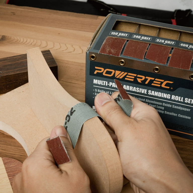 Powertec 424206 Un X Aplanadora De 5 Cm 60 Grano Cinturón De Lija De