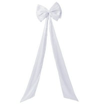 75 In Christmas Bows - Silk Extra Large Christmas Tree Topper Bow, Christmas Decorations for Tree, Garland, Christmas Tree Ornaments - White