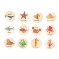 thumbnail image 3 of 12 piezas de juguetes Montessori, juguetes cognitivos, actividades, rompecabezas de madera Montessori mar, 3 of 9