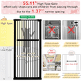 thumbnail image 5 of Lumizone Extra Tall Pet Gate 55.12" High Pressure Mounted 30.12"-34.05" Extra Wide 1.37" Gap for Cat Dog Children Stairs Doorway Hallway No Drilling Auto-Close (30.12"-34.05", Black), 5 of 11
