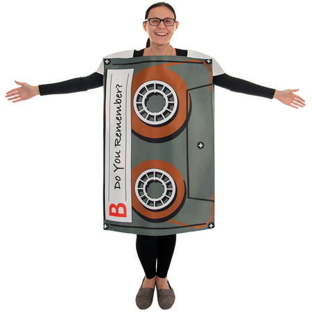 Boo! Inc. Cassette Mixtape Halloween Costume| Classic, Funny Adult, One-Size Unisex