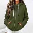 thumbnail image 2 of QQZ Relaxed Fit Zip Up Hooded Sweatshirt Women, Zip Up Sweatshirt Women, Fall Travel Gym Business Casual Daily Outfits, 2 of 6
