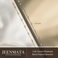 thumbnail image 3 of JeenMata 1 Carat Lab Grown Diamond Bezel Station Bracelets - Elegant Gift Jewelry Bracelet in 18K White Gold Plating Gift for Women, Girlfriend, 3 of 10