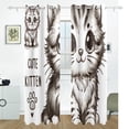thumbnail image 2 of Cartoon Cute Little Cat Black Out Curtains 84 Inch Length Curtains for Sliding Glass Doors Bedroom Living Room 2 Pack, 2 of 6