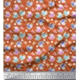 thumbnail image 1 of Soimoi Polyester Crepe Fabric Leaves & Floral Artistic Print Sewing Fabric Yard 42 Inch Wide, 1 of 3