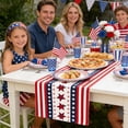 thumbnail image 6 of Patriotic Table Runner Decor for American Independence Day, Flag and Star Design Polyester Table Mat, Festive Dining Table Decoration for Holiday Parties and Family Gatherings, 6 of 6