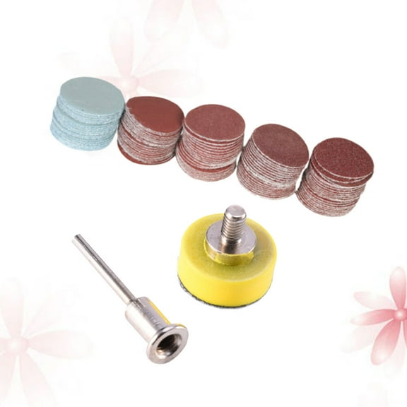 Masteelf Sanding Discs Pad Kit for Drill with Backer Plate Assorted Color 1 Inch 25mm Includes 100 to 3000 Grit Sandpaper