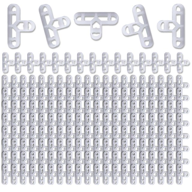 200Pcs Multipurpose 10mm 3/8 Inch Clear Tile Spacers Portable Accessory for Bricklaying and Deck Board Separation