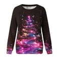 thumbnail image 4 of Makaor Sweatshirts for Women Christmas Crew Neck Tops Raglan Sleeve Long Sleeve Pullover Graphic Casual Clothes, 4 of 6