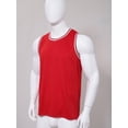 thumbnail image 4 of LiiYii Basketball Jerseys for Men Basketball Practice Team Uniform Sleeveless Sport Shirts Gym Red XXL, 4 of 7